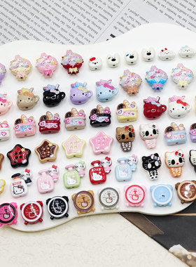 【65包邮】合金五角星紐扣KT小闹钟法棍篮子DIY手作饰品配件串饰