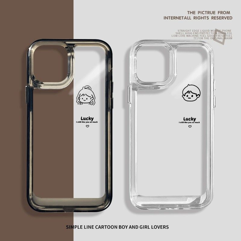 适用于简约情侣头像手机壳魅族其他手机型新款透明软胶魅族20pro一对恩爱undefined小众高级感undefined创