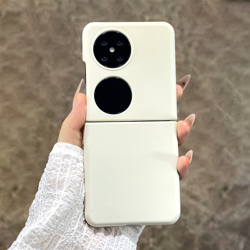 优雅白肤感液态硅胶折叠屏手机壳