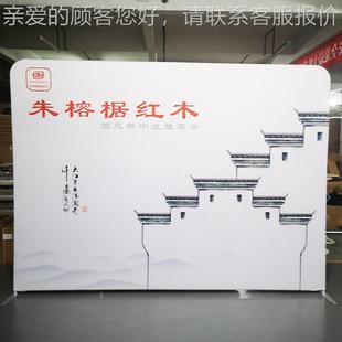 国外展会背景 架SQC议热转画面直行快幕秀拉网架签名墙会培印训墙
