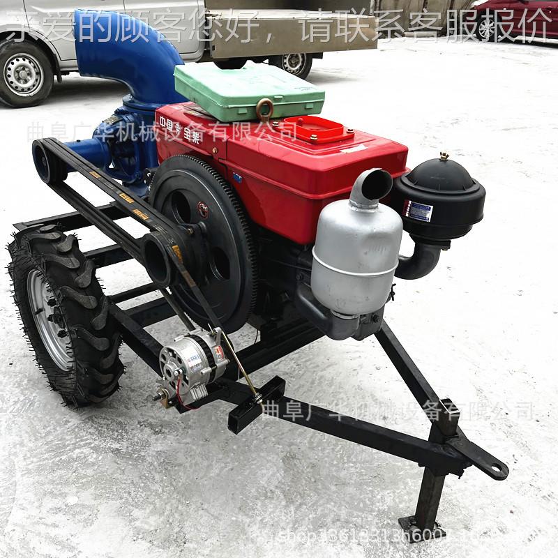 4寸压井铸MLQ离心泵 拖车款大水流量油柴抽泵 铁农业种植灌