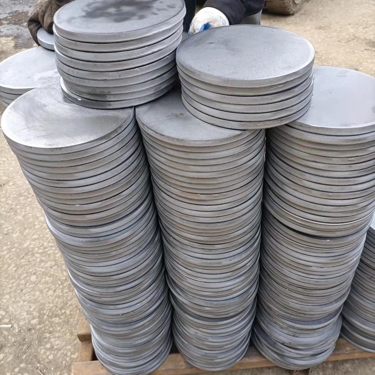 销售生产钢板Q235冲压圆盘45号法兰毛坯地桩法兰冲压圆片碳钢圆盘