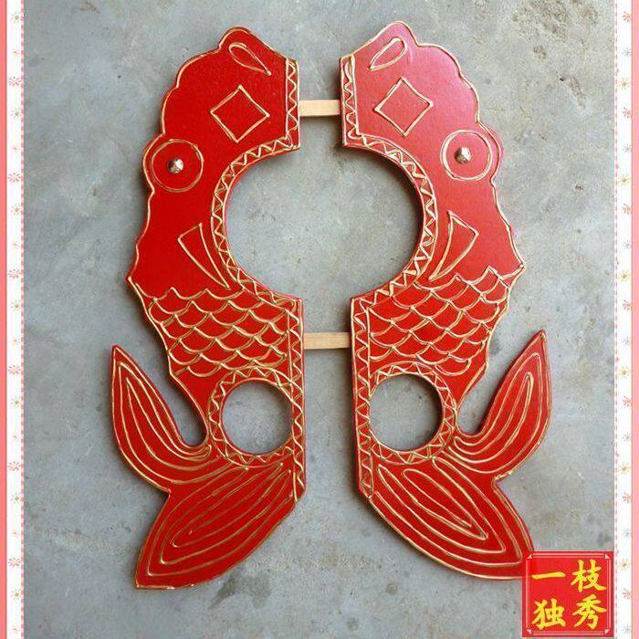 戏曲道具红色鱼夹锁戏剧鱼枷戏曲影视囚犯枷锁 苏三鱼枷特色手工