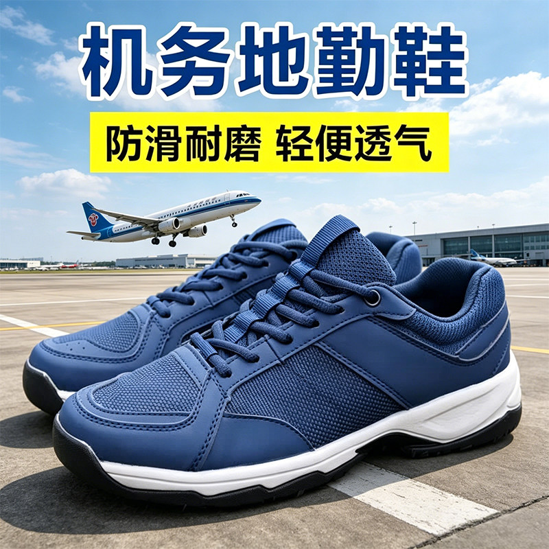 机务地勤鞋夏季超轻网眼透气耐磨户外鞋机务鞋男休闲跑步鞋作训鞋