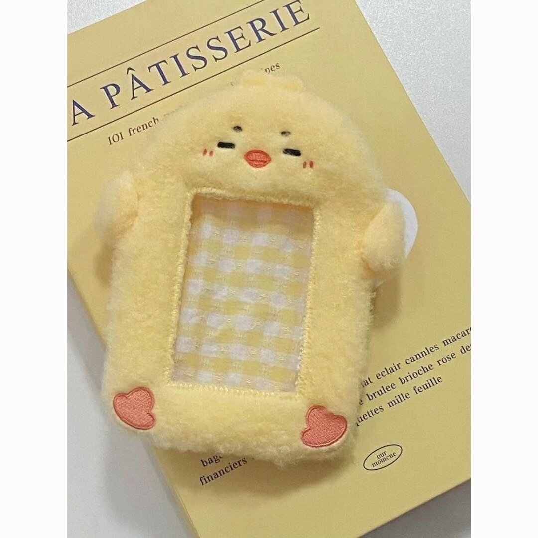 新款周边可爱小黄鸭毛绒卡套小卡保护套公交卡套保护套展示挂件