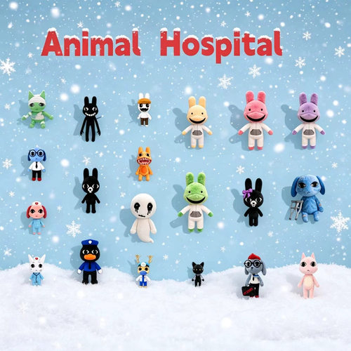 跨境新品毛绒玩偶公仔Animal Hospital动物医院游戏周边创意玩具