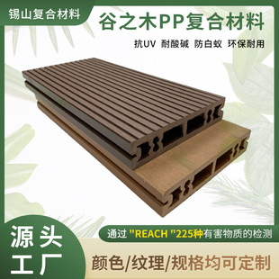 可定制PP木塑地板 户外室外塑木板材木塑实心室外阳台庭院板材