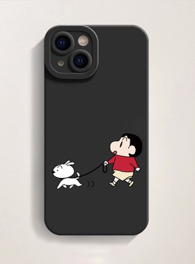 可爱蜡笔小新防摔手机壳适用苹果16ProMax手机壳iPhone15pro11/12/13promax镜头全包硅胶14plus保护套卡通