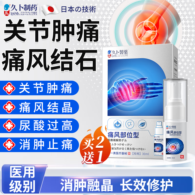 久卜制药痛风型止疼溶解降高尿酸石头风湿性关节发炎疼肿胀鼓包