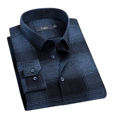 杉杉长袖纯棉磨毛衬衫