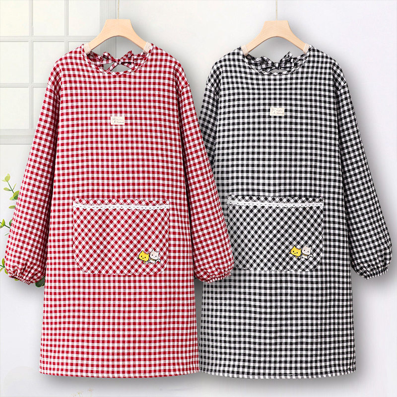 干活罩衣女新款秋冬2025纯棉长袖围裙防水防油耐磨男专用餐饮大人,家庭/个人清洁工具,围裙,淘宝优惠券,粉丝福利购,淘宝优惠卷