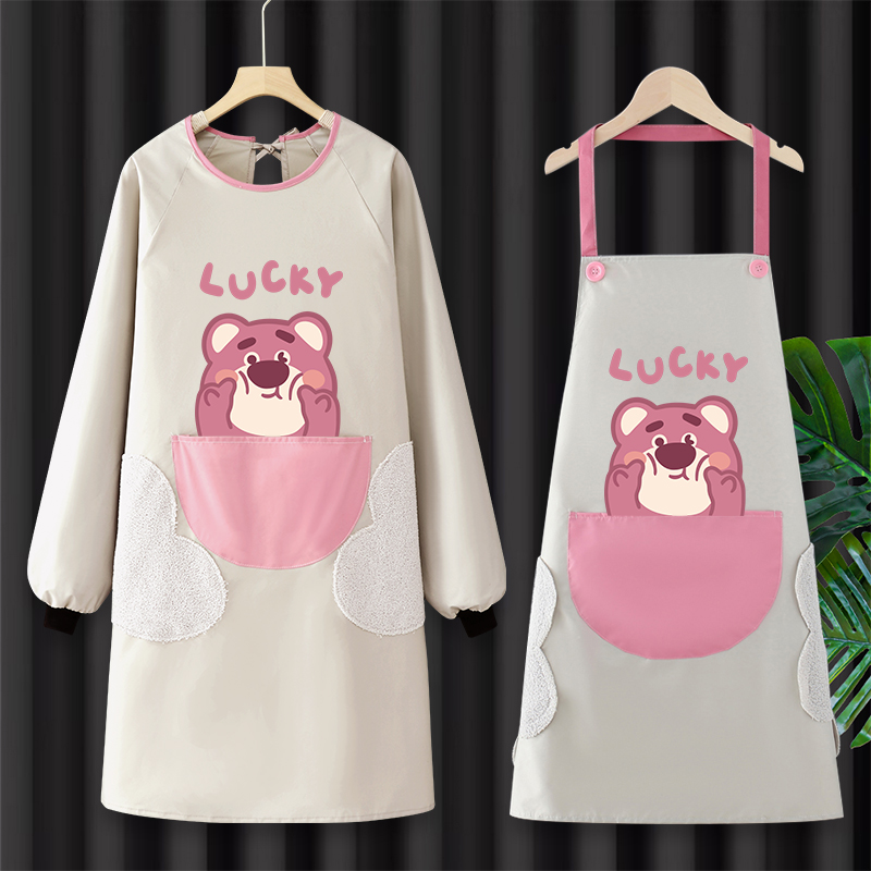 防水防油罩衣长袖围裙工作服