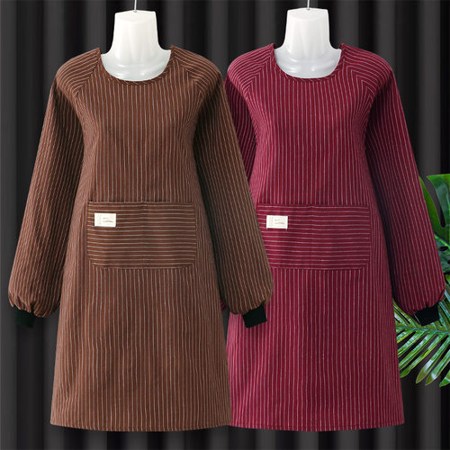 长袖纯棉罩衣时尚围裙