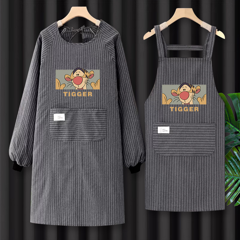 长袖围裙时尚罩衣工作服女