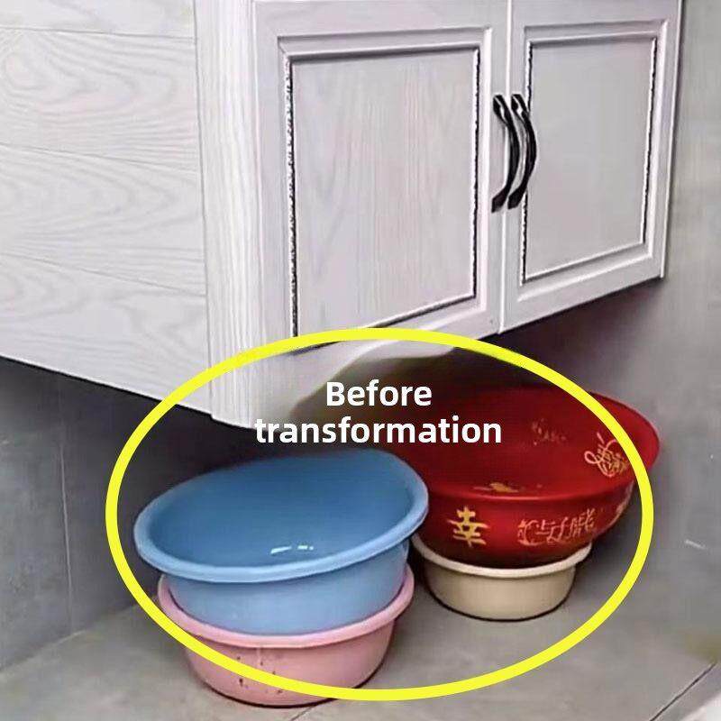 脸盆如何存放?吸盘脸盆架挂钩浴室壁挂无冲孔挂盆器物管道清洁棒