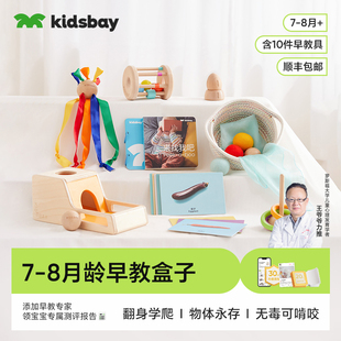 8月龄盒 kidsbay7 年盒蒙氏早教盒子婴幼儿宝宝实木玩具见面礼物