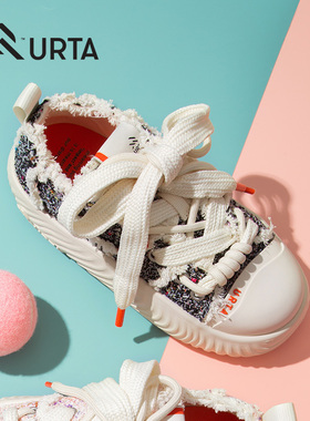 URTA而它草履虫系列“起灰了“多巴胺低帮休闲板鞋面包鞋明星同款