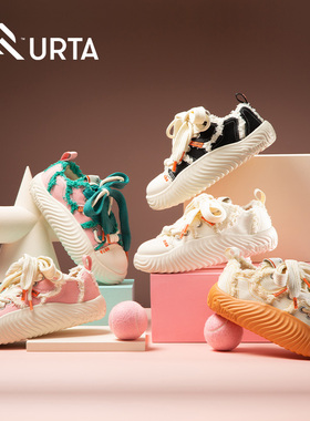 URTA而它时尚休闲鞋多巴胺板鞋厚底面包鞋草履虫国潮小众帆布女鞋