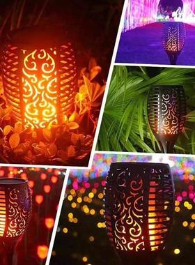 新款太阳外能led火焰KW201220火灯 把灯 户饰景观灯 庭院装花园装