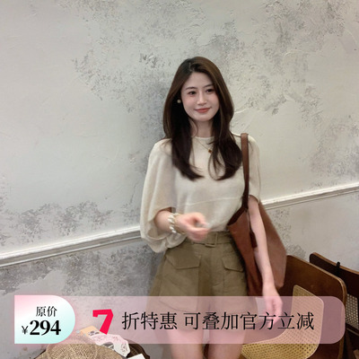 Echoone亚麻大口袋短款