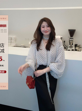 Echoone Rose wild 波点衬衫衬衣系带防晒外套优雅气质高级感上衣