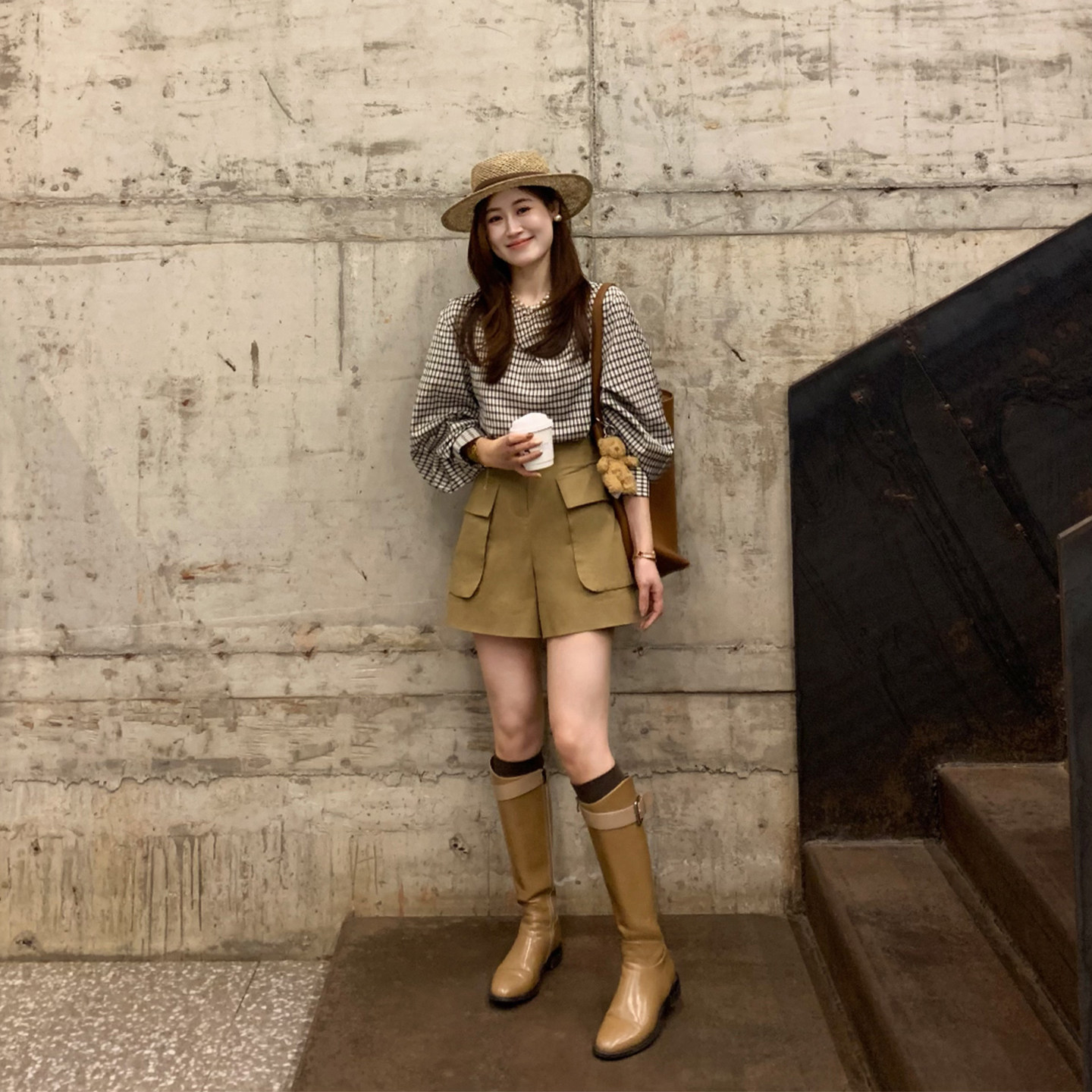 Echoone 浮云月下 大口袋立体有型短裤女春秋季高腰宽松工装短裤,女装/女士精品,裙裤,淘宝优惠券,粉丝福利购,淘宝优惠卷