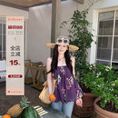Echoone 浆果味的盛夏 重工刺绣吊带女夏季独特宽松外穿背心上衣