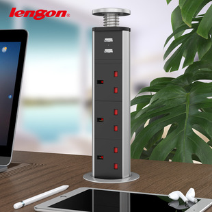 桌面插座 亚马逊 隐藏式 插座 桌面插座厨柜专用 英标USB桌面升降式