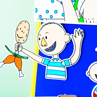 David大卫不可以绘本毛毡玩具儿童围裙剧双语表演英语教学教具