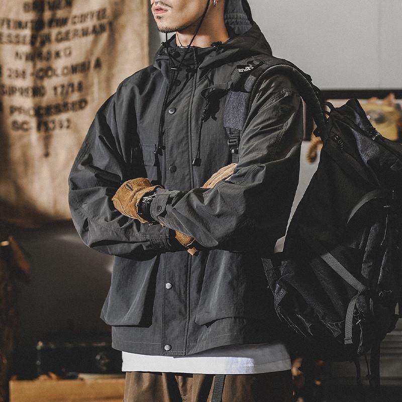 潮牌it neith BIAS加棉覆古风衣外套男秋冬连帽冲锋工装夹克棉服,男装,羽绒马甲,淘宝优惠券,粉丝福利购,淘宝优惠卷