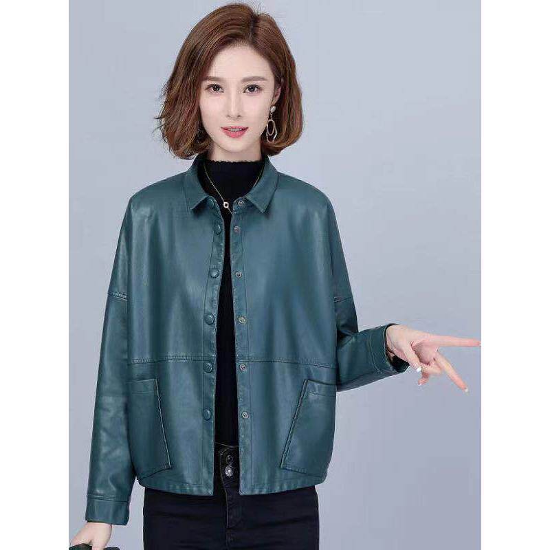 真皮皮衣女士短款秋冬新款休闲时尚韩版宽松大码绵羊皮夹克外套潮