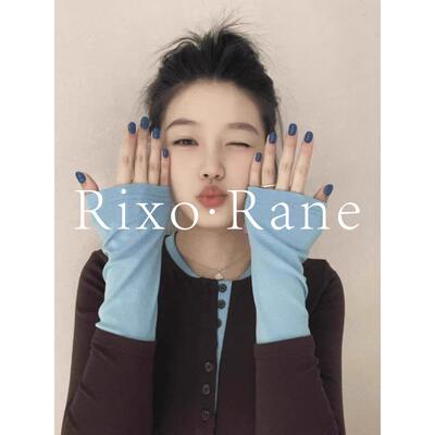 法国Rixo Rane精致美物⭐法式假两件撞色长袖t恤半开领内搭打底衫