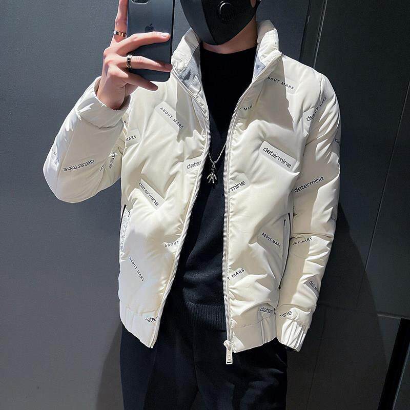羽绒服男款冬季2025年新款轻薄款保暖立领短款棉衣男士白鸭绒外套