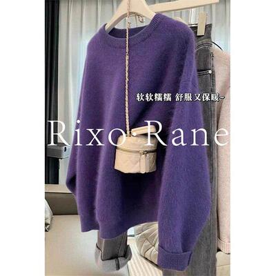 法国Rixo Rane 美到醉心⭐法式慵懒风软糯宽松圆领羊绒针织衫毛衣