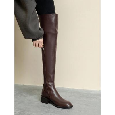 新模式强烈推荐！气场大受欢迎~秋冬羊毛内衬高筒骑士靴新款女士