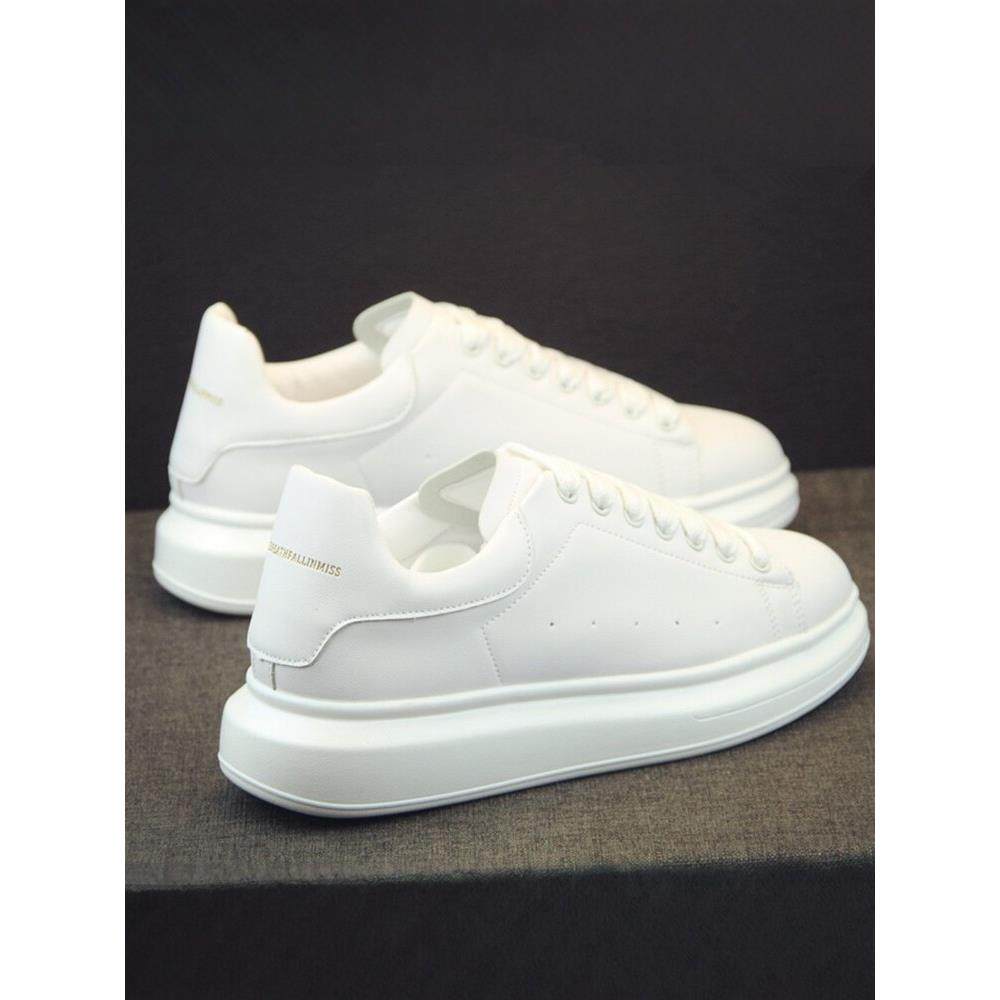 『充满高级感』力荐！给足您气质！经典松糕增高厚底情侣小白鞋男