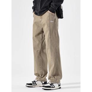 休闲裤 BIAS潮牌重磅直筒工装 男款 美式 覆古宽松阔腿长裤 neith