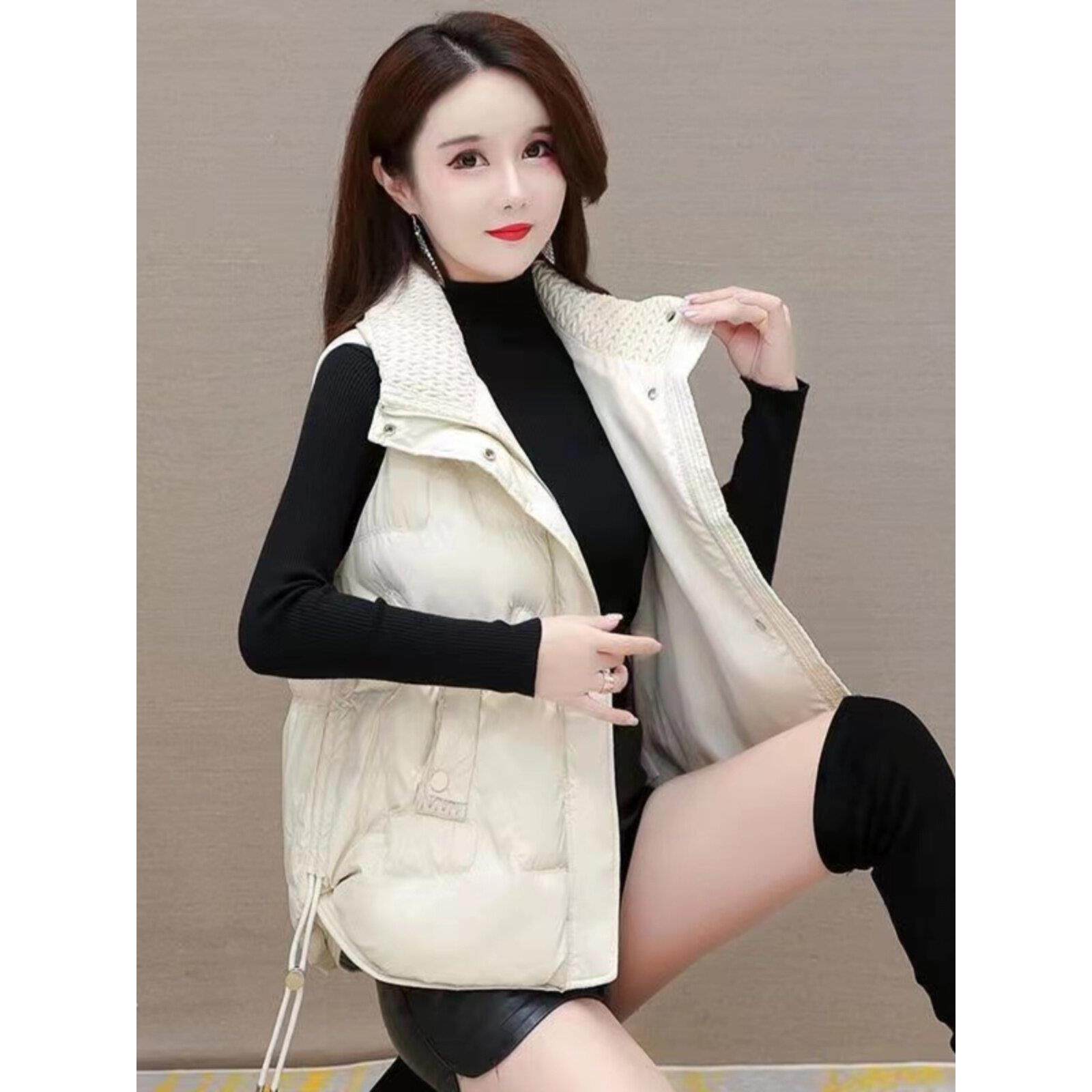短款羽绒棉马甲2025女秋冬新款韩版短款时尚洋气宽松背心马夹外套