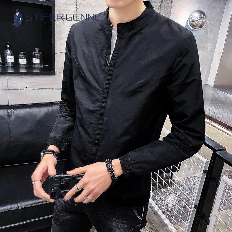 STIFER GENNE夹克男2026春秋新款棒球服系扣速干休闲男士立领外套