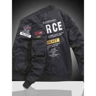 飞行员夹克男春秋季新款薄款棒球服刺绣潮牌美式休闲男士工装外套