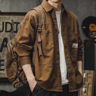 工装 衬衫 式 覆古休闲长袖 BIAS美式 夹克外套男春秋款 衬衣 neith