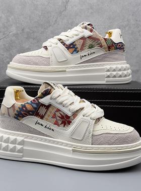 大方简约时尚~CKL Backup!新款时髦小众板鞋男内增高软底休闲鞋潮