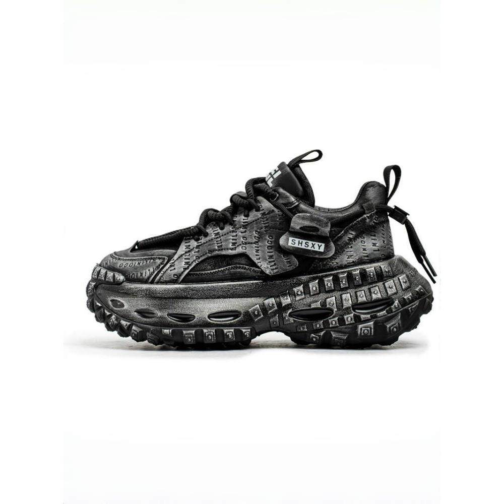 YUNE Motion Labs潮流运动轻奢休闲鞋擦色轮胎底增高厚底怀旧男鞋