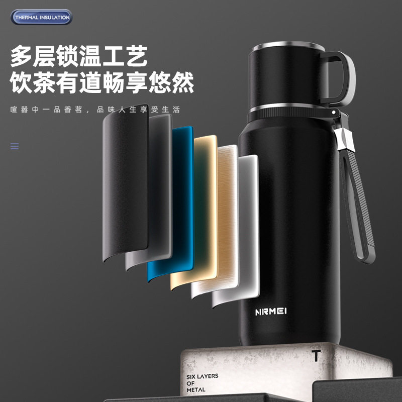 316不锈钢保温杯男款大容量1000ml便携泡茶杯子水壶高档大号水杯