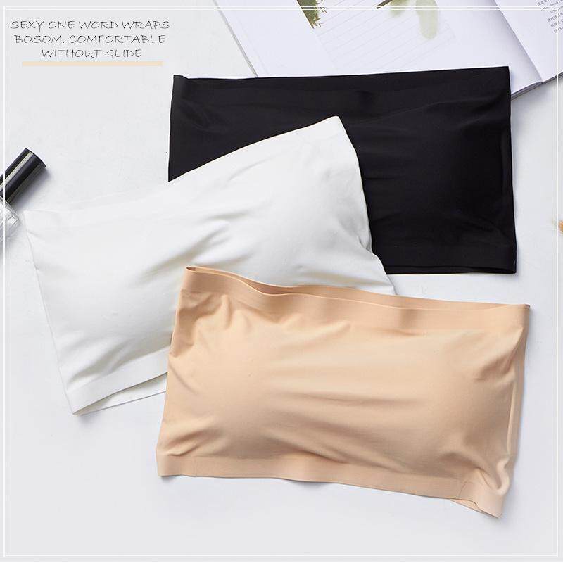 夏季薄款黑色防走光裹胸内衣女白色无肩带内搭打底抹胸上衣带胸垫