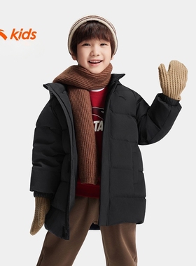 安踏儿童男女小童中长羽绒服2025冬季新款舒适保暖儿童御寒羽绒服