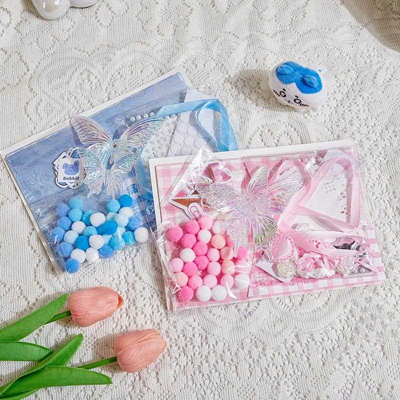 笔袋痛包材料包谷子吧唧徽章装饰甜美风扎包女生手工素材包