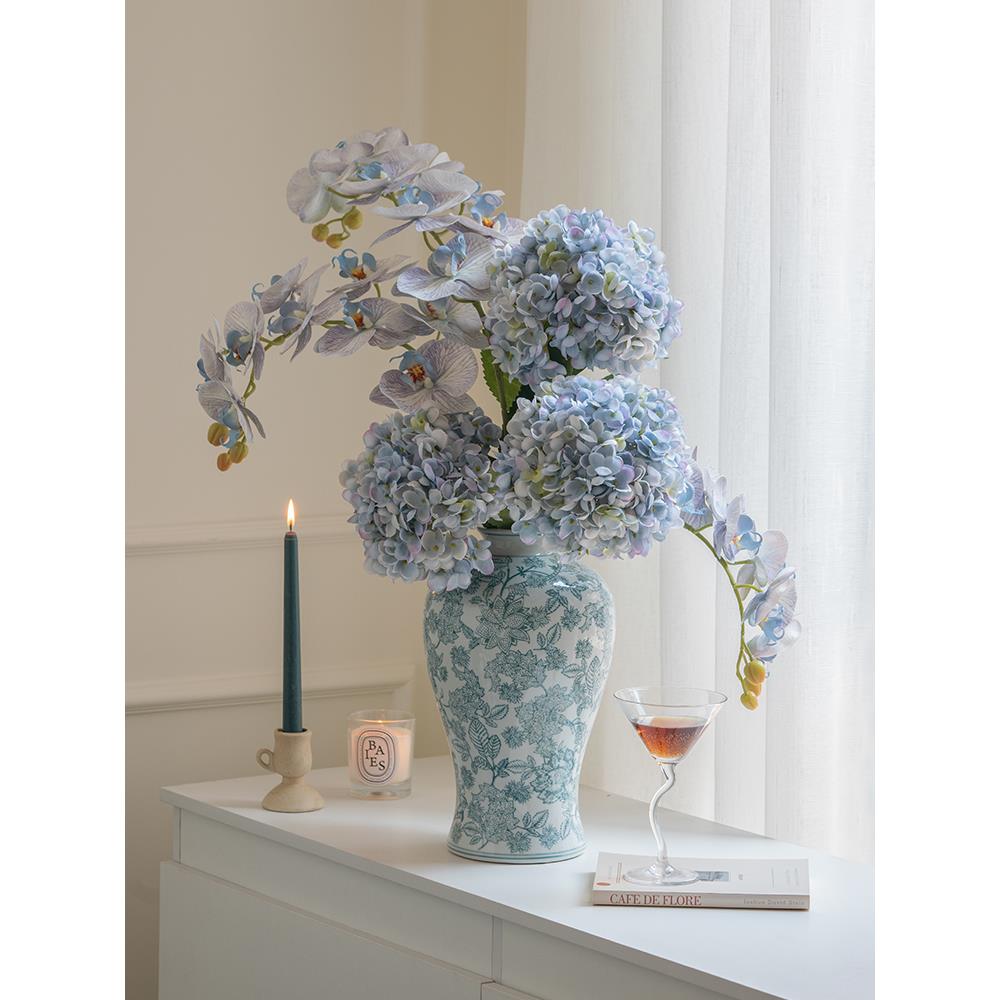 米子家居蝴蝶兰仿真花仿生花束假花摆设客厅插花餐桌高档装饰花卉