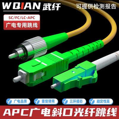 广电专用SC/FC-APC光纤跳线