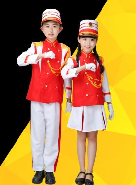 国庆幼儿园鼓号队少儿升旗手服装儿童仪仗队少先队管乐队表演服装